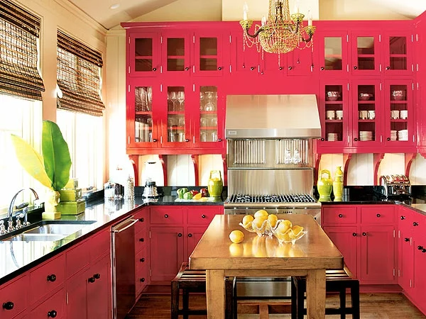 pink farbe einrichtung stark küche komplett