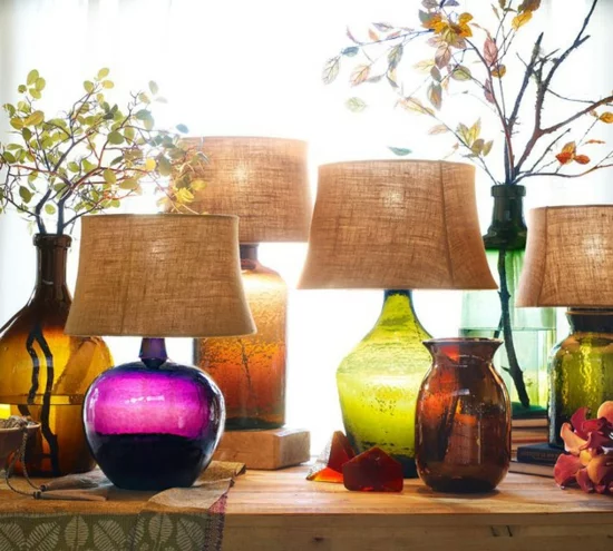 stehlampen kollektion pottery barn clift durchsichtig bunt vase