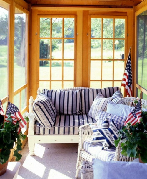 veranda deko ideen frühling sonnenterrasse amerikanisch