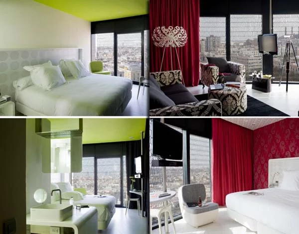 vereinigte farben barcelo raval hotel design schlafzimmer