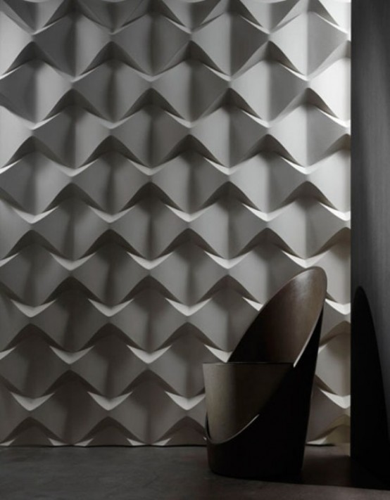 wandpaneele - 3D abstrakt effekt´weiß minimalistisch schlicht geometrische formen