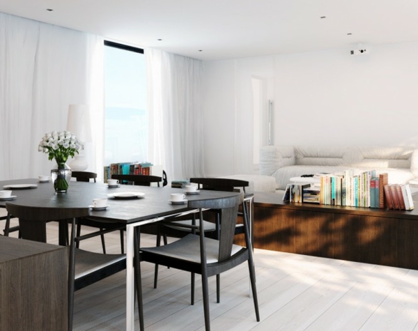 Weiße Dekoration im Speiseraum - stilvolle und extravagante Ideen