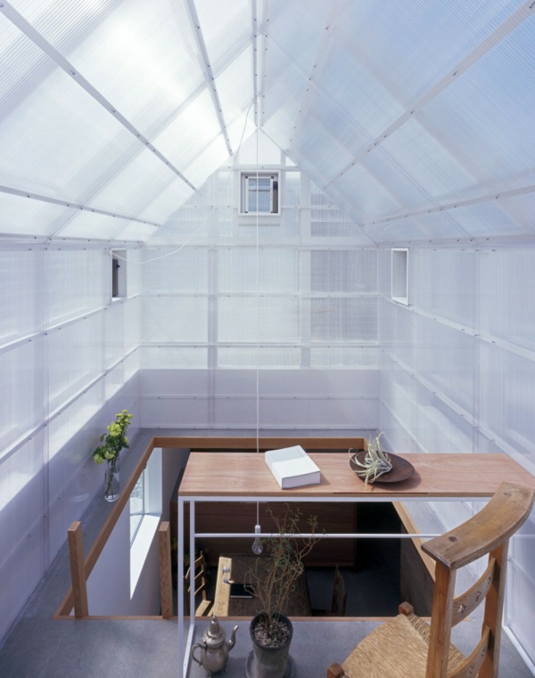 Weißes, transparentes Haus asien design hütte
