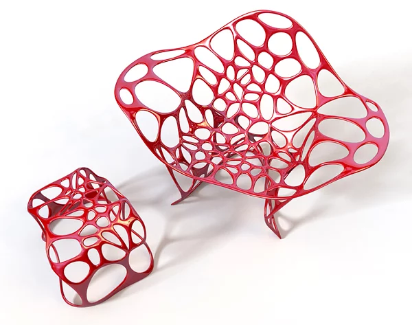 coole gartenmöbel designs rot batoidea stuhl sofa