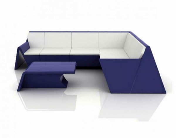 coole gartentisch designs lila gartenmöbel sofa