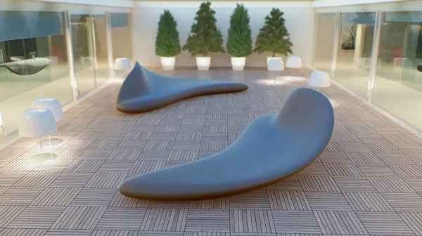 coole idee relax liege und sofa im garten ergonomisch blau