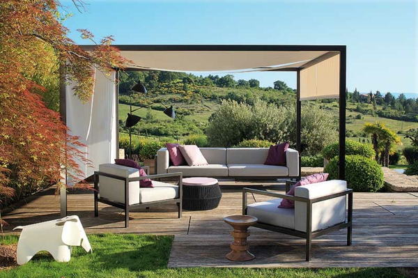 coole idee Sofa und Relax Liege im Garten  überdachung