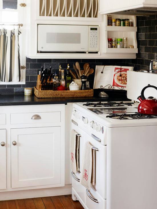 deko ideen haus vintage weiß küche elektrogeräte