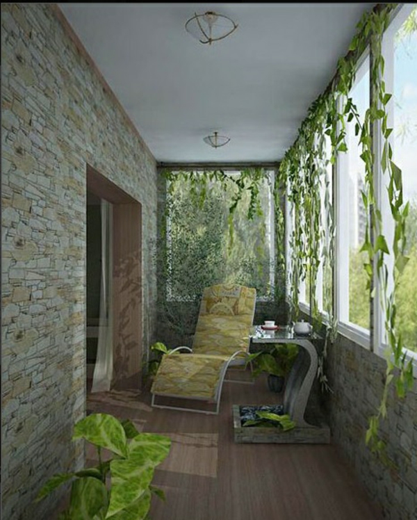 designer terrasse projekt idee klassisch grün laub