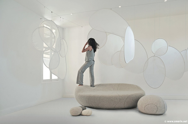 designer möbel sitzkissen steine idee natur smarin sofa hocker