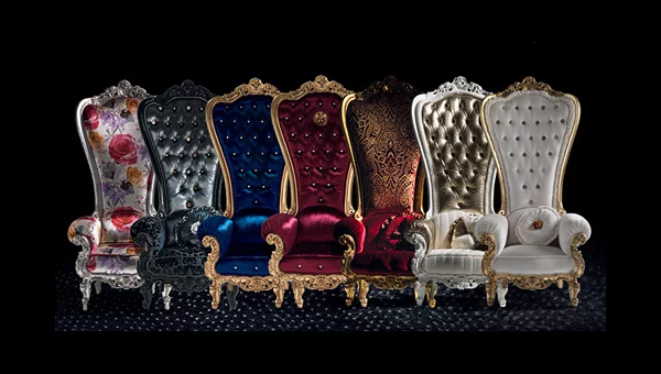 designer throne stuhl  samt caspani sammlung