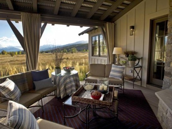 designer veranda terrasse veranda holz vintage möbel wohnzimmer