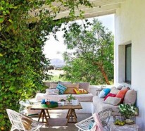 Schöne,farbenfrohe Veranda Ideen – gemütliche Sitzecke