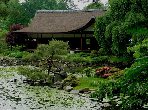gardenhaus idee asiatisch see sommer japanisch stil