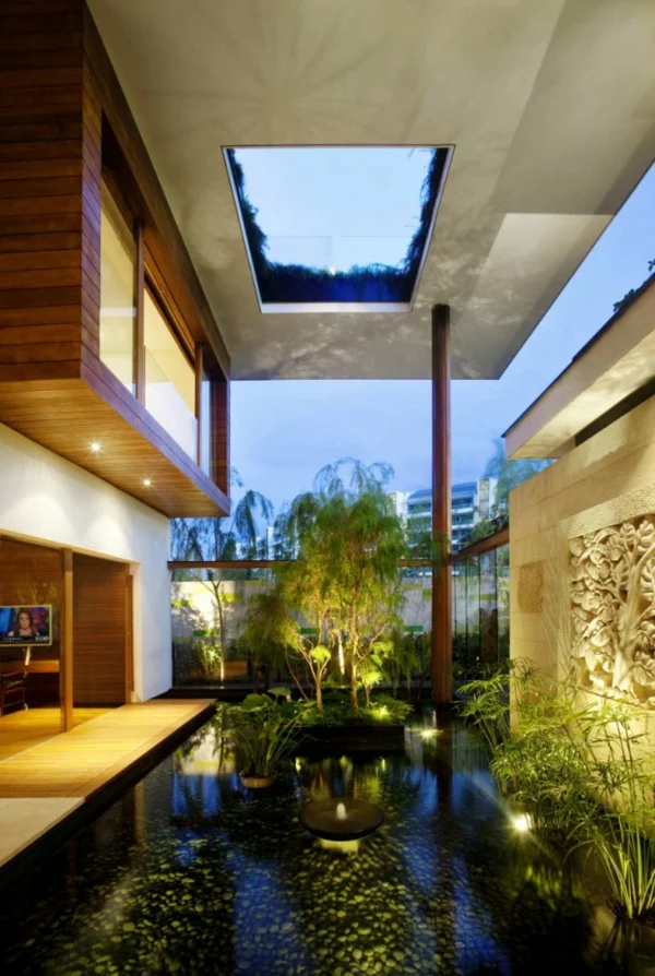 gartenhaus idee architektur pflanzen überall design