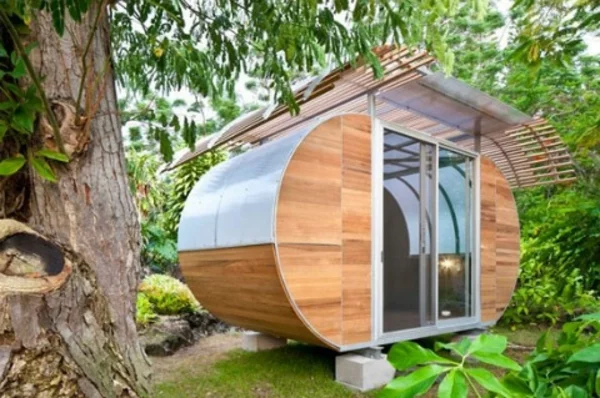 Gartenhäuser aus Holz asiatisch laub bunt modern holz