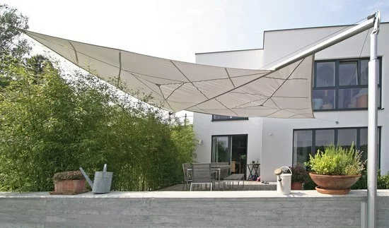 terrasse sonnensegel schattenspender designer ideen hinterhof