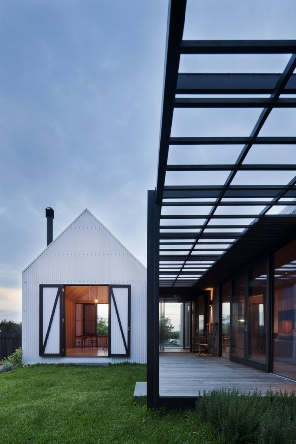 architektur und design australien haus glas verbindung häuschen