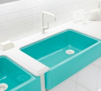 Badezimmer Ideen – auffallende farbige Waschbecken