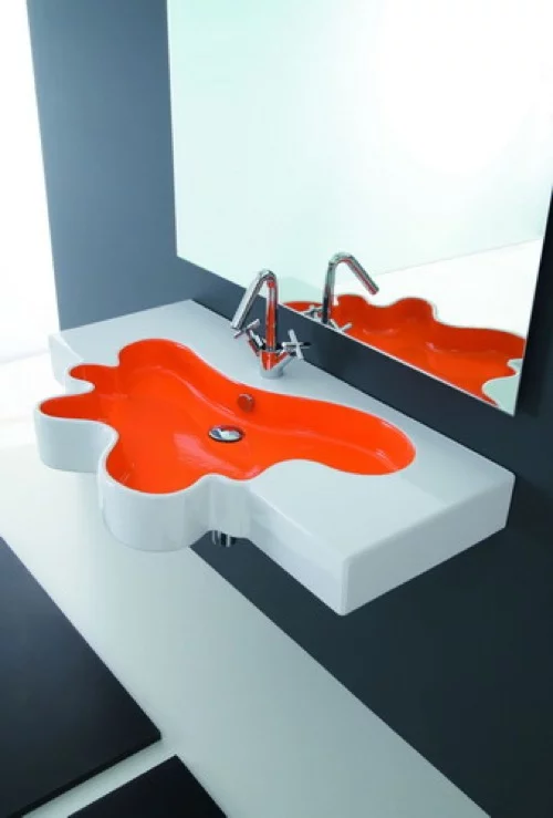 badezimmer ideen waschbecken splash disegno ceramica