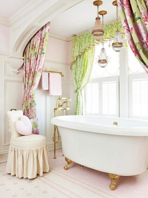 badezimmer möbel weiblich gardinen stuhl badewanne