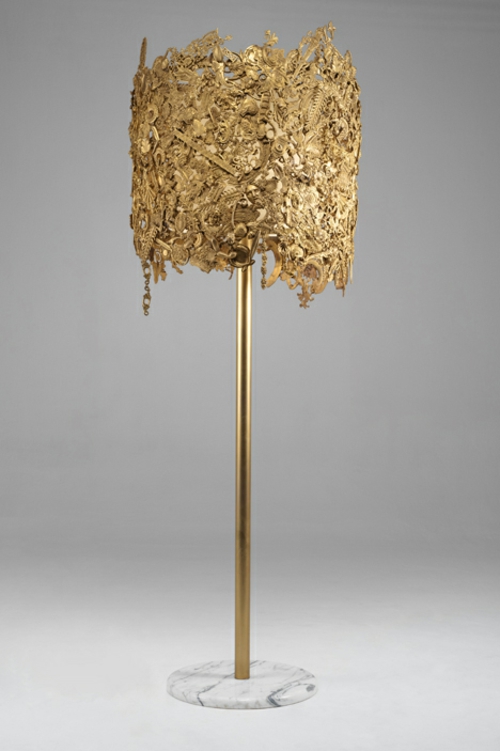 barock möbel design aus brasilien goldgelb stehlampe