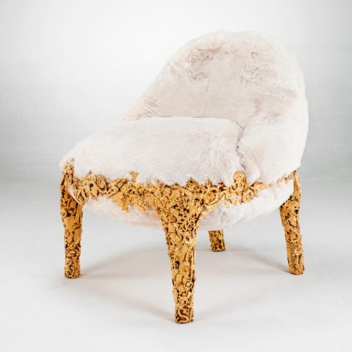 barock möbel design aus brasilien weich fell polsterung stuhlbeine golden