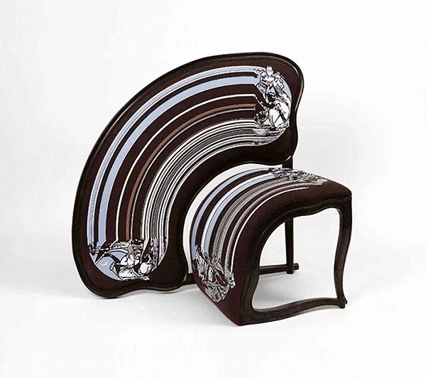 coole klassische stuhl designs braun weiß streifen