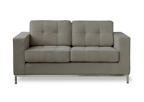 graues kleine sofa design ideen zwei personen grau
