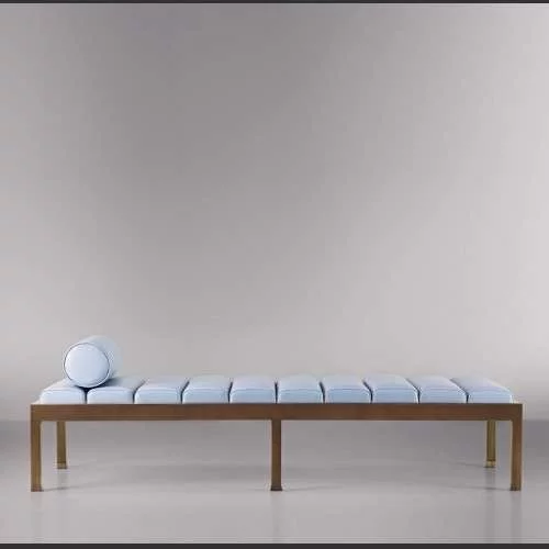 schöne sofa design ideen schlicht blau auflage holz