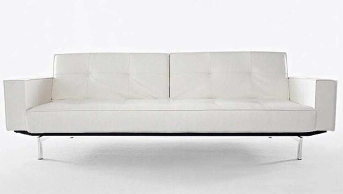 coole weiße sofa designs niedrig elegant bequem auffallend