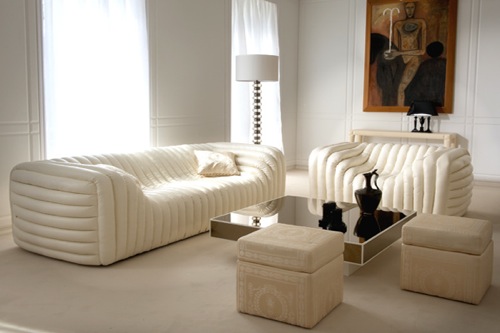 coole weiße sofa designs niedrig elegant bequem versace home