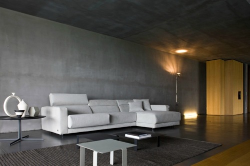 coole weiße sofa designs niedrig elegant raffniert groß