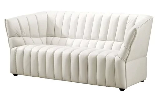 moderne weiße sofa designs niedrig elegant zwei personen leder
