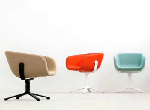 cooles büro stuhl design freistehend beige polsterung KiBiCi