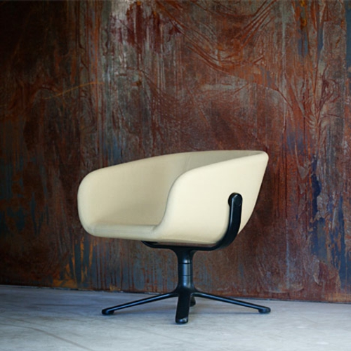 cooles büro stuhl design freistehend beige polsterung