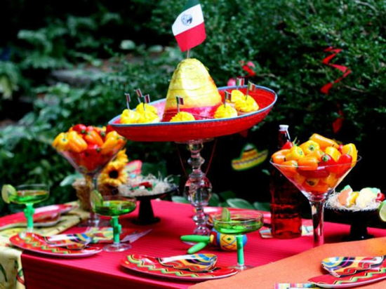 prächtige garten party zubehör idee grell farbenprächtig mexikanisch
