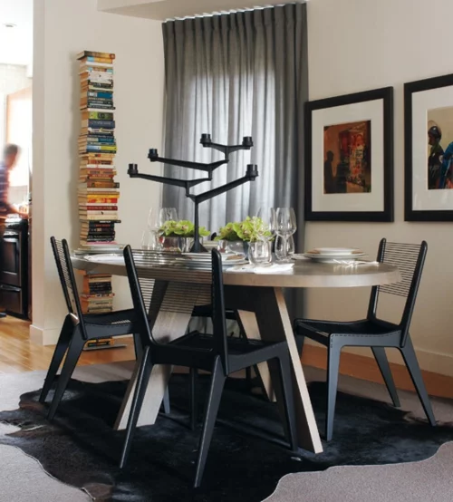 elegante esszimmer designs idee schwarz stuhl tisch holz