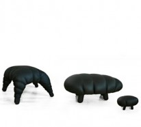 Erstaunliche Leder Stuhl Kollektion von Frederik Färg sieht wie eine Tiergruppe aus
