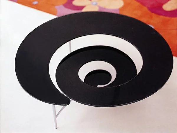 extrem kreative coole kaffee tische spiralförmig schwarz oberfläche