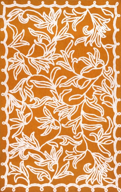 frisches interior design orange liora mara läufer teppich