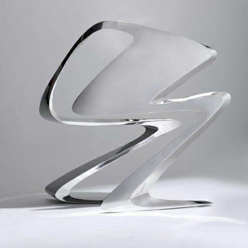 futuristisches stuhl design polliert zaha hadid eigenartig