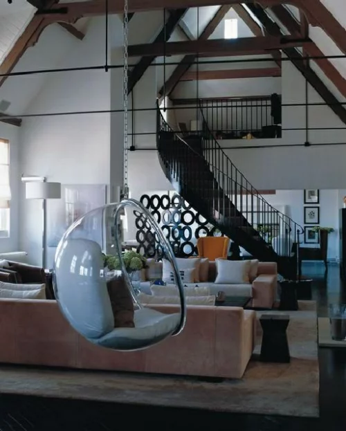 interior design ideen für männer wohnzimmer treppe