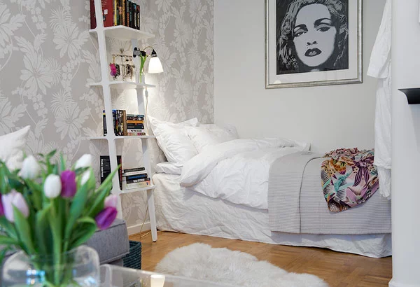home design wohnung apartment schweden nische schlafbereich