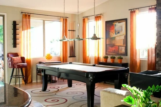 interior home design ideen spielraum dekorieren schwarz orange