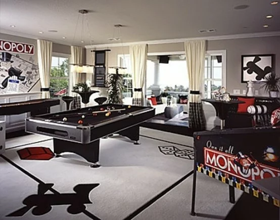 interior home design ideen spielraum dekorieren schwarz weiß