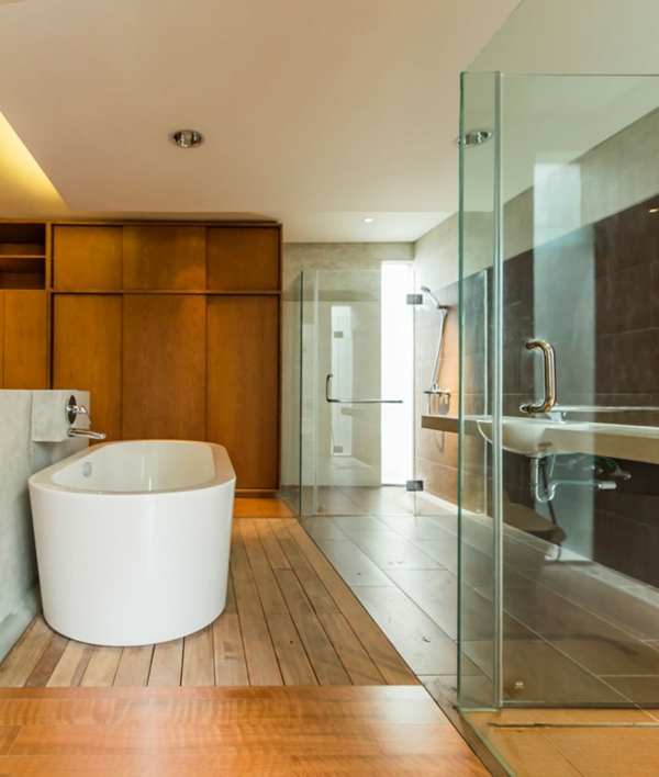kastenhaus design architektur modern bad badewanne