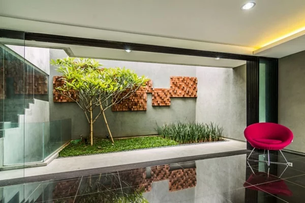 kasten-förmiges haus design architektur modern indoor garten