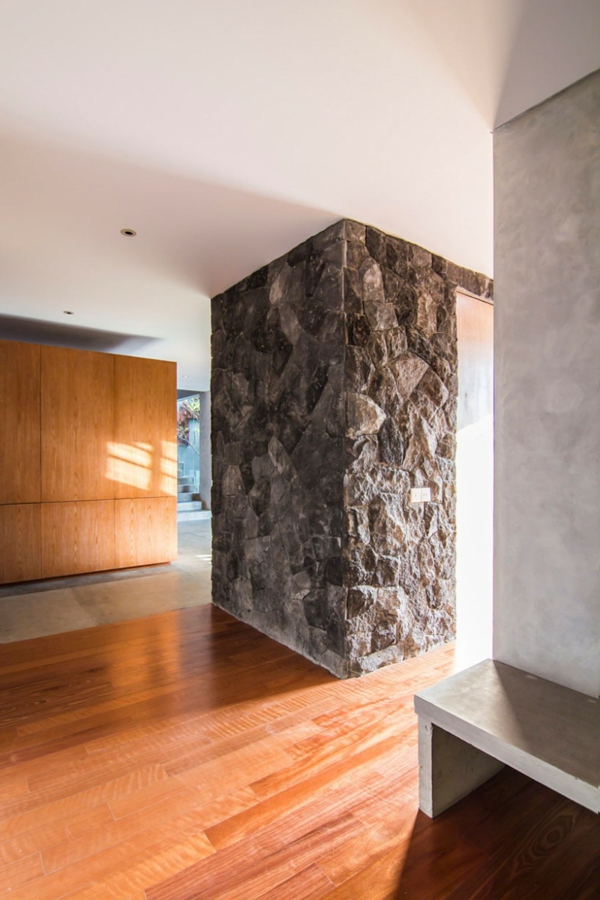 kastenhaus design architektur modern stein wand