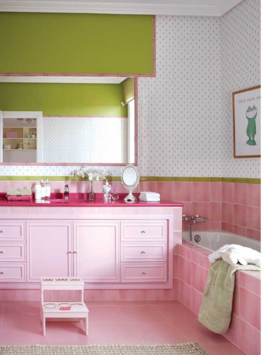 kinderzimmer ideen rosa niedlich süß bad badewanne